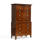 GEORGE III INLAID MAHOGANY CHE