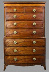 GEORGE III INLAID MAHOGANY CHE