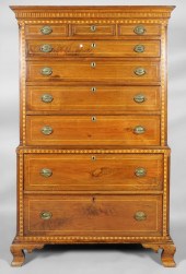 GEORGE III INLAID MAHOGANY CHE