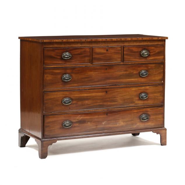 GEORGE III INLAID MAHOGANY CHEST OF