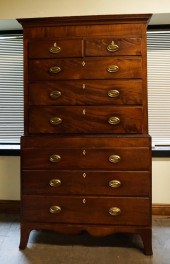 GEORGE III INLAID MAHOGANY CHE