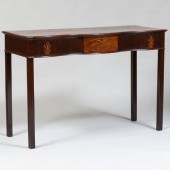 GEORGE III INLAID MAHOGANY CON