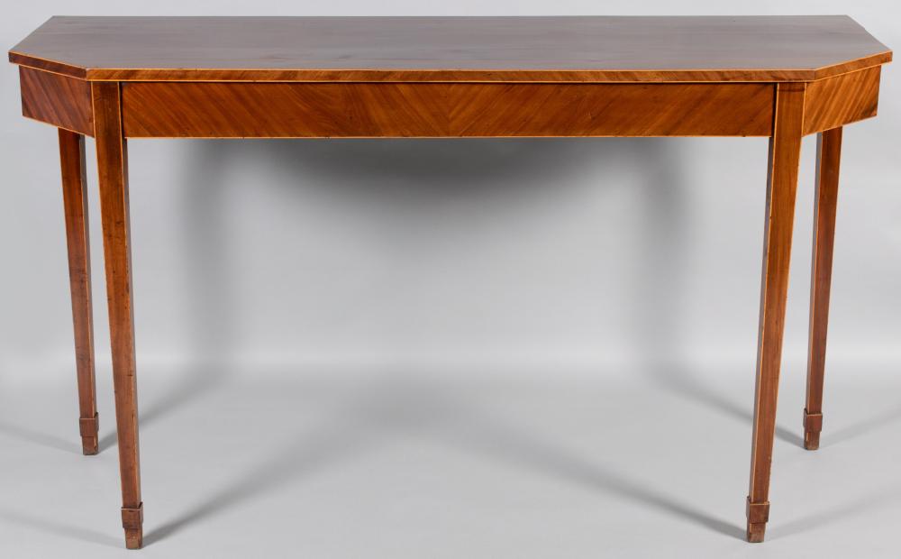 GEORGE III INLAID MAHOGANY CONSOLE,