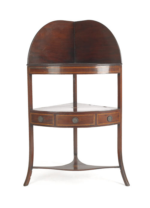 George III inlaid mahogany corner