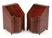 GEORGE III INLAID MAHOGANY CUT