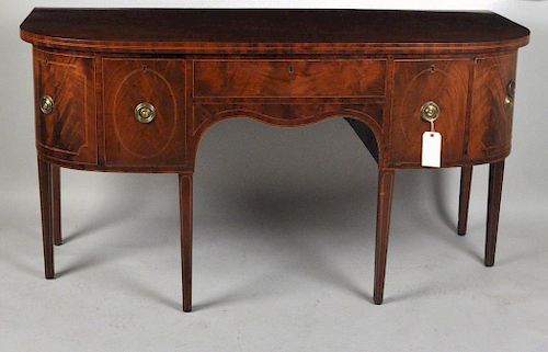 GEORGE III INLAID MAHOGANY "D"