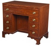 GEORGE III INLAID MAHOGANY KNE