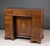 GEORGE III INLAID MAHOGANY KNE