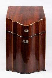 GEORGE III INLAID MAHOGANY KNI