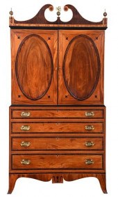 GEORGE III INLAID MAHOGANY LIN