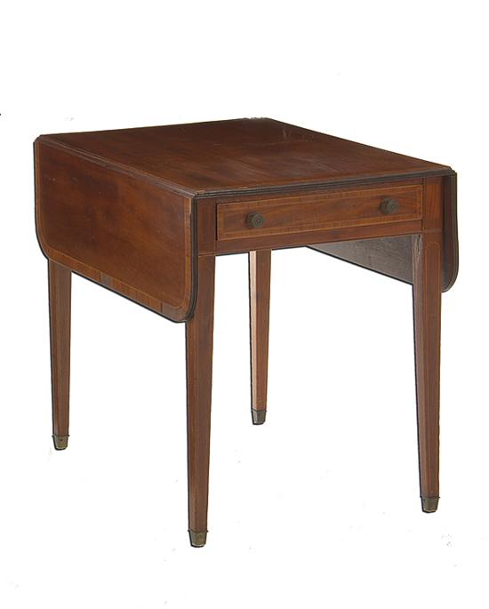 George III inlaid mahogany Pembroke
