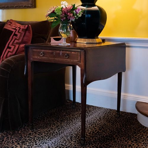 GEORGE III INLAID MAHOGANY PEMBROKE