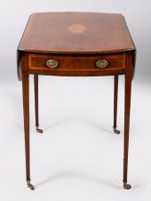 GEORGE III INLAID MAHOGANY PEM