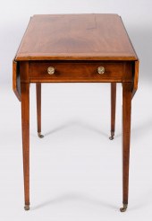 GEORGE III INLAID MAHOGANY PEM