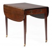 GEORGE III INLAID MAHOGANY PEM