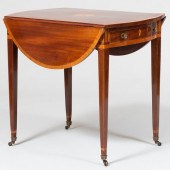GEORGE III INLAID MAHOGANY PEM