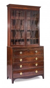GEORGE III INLAID MAHOGANY SEC