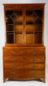 GEORGE III INLAID MAHOGANY SEC