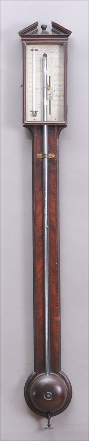 GEORGE III INLAID MAHOGANY STICK