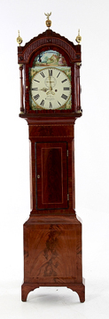 George III inlaid mahogany tall