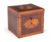 GEORGE III INLAID MAHOGANY TEA