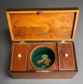 GEORGE III INLAID MAHOGANY TEA