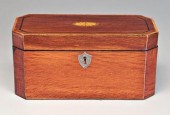 George III inlaid mahogany tea