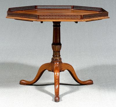 George III inlaid mahogany tea
