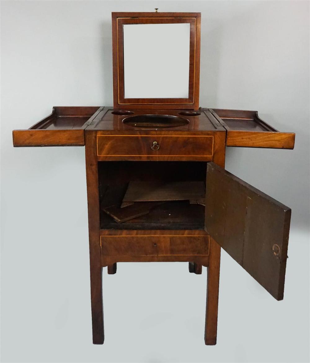 GEORGE III INLAID MAHOGANY WASH
