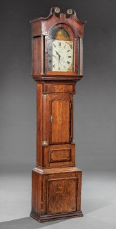 GEORGE III INLAID OAK TALL CAS