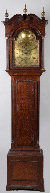 GEORGE III INLAID OAK TALL CAS