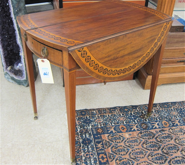 GEORGE III INLAID PEMBROKE TABLE