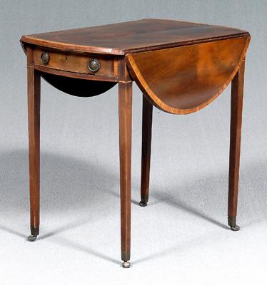 George III inlaid Pembroke table,