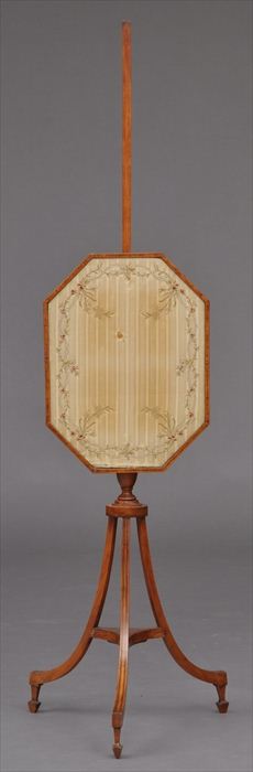 GEORGE III INLAID SATINWOOD POLE