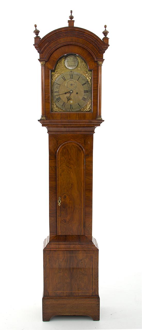 George III inlaid walnut and walnut