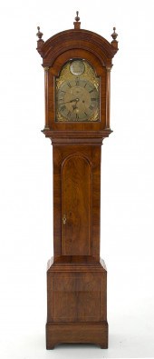 George III inlaid walnut and w