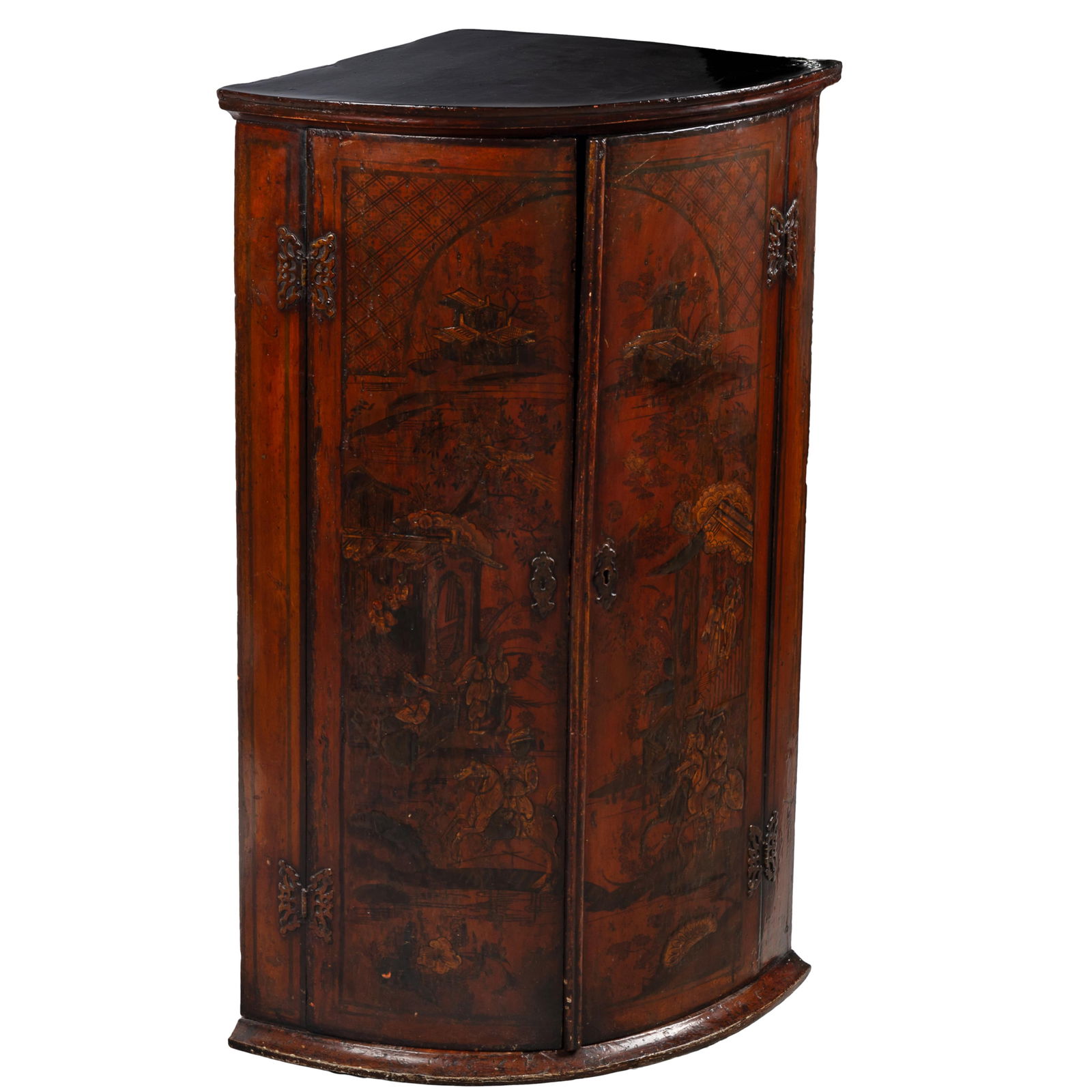GEORGE III JAPANNED CORNER