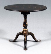 George III japanned tea table,