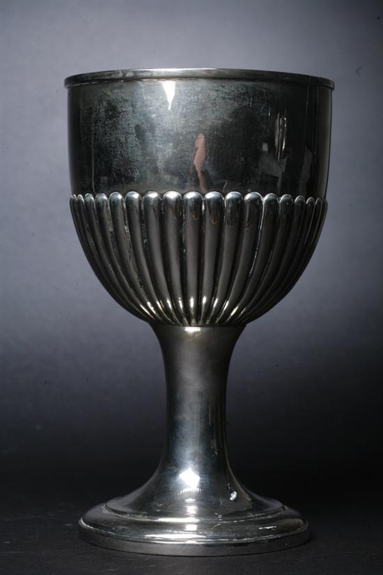 GEORGE III LARGE SILVER GOBLET.