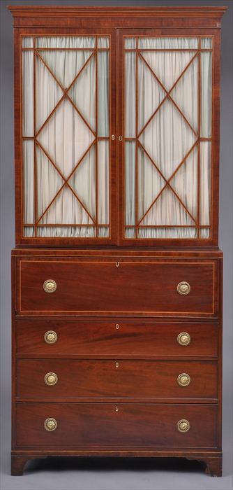 GEORGE III LINE-INLAID MAHOGANY