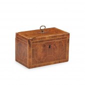GEORGE III MAHOGANY AND BOXWOO