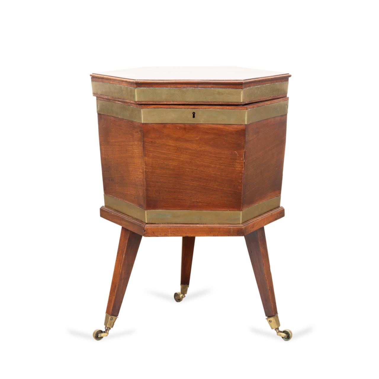 GEORGE III MAHOGANY AND BRASS