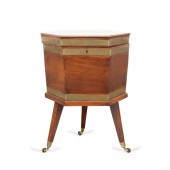 GEORGE III MAHOGANY AND BRASS