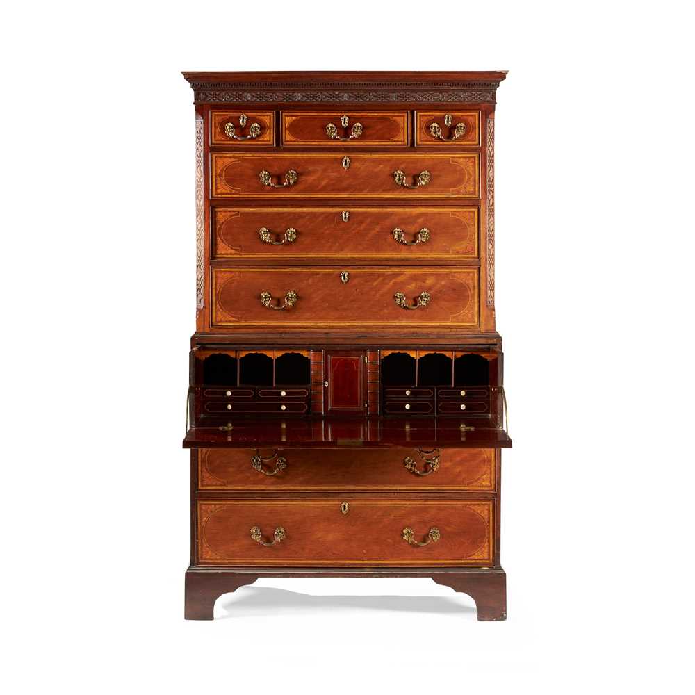 GEORGE III MAHOGANY AND INLAY