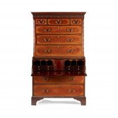 GEORGE III MAHOGANY AND INLAY