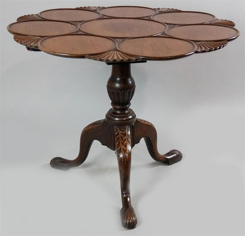 GEORGE III MAHOGANY AND OAK TILT