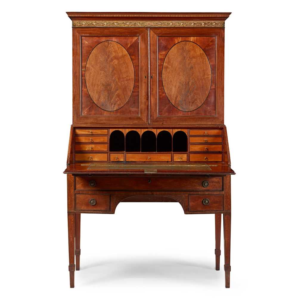 GEORGE III MAHOGANY AND PAINTED