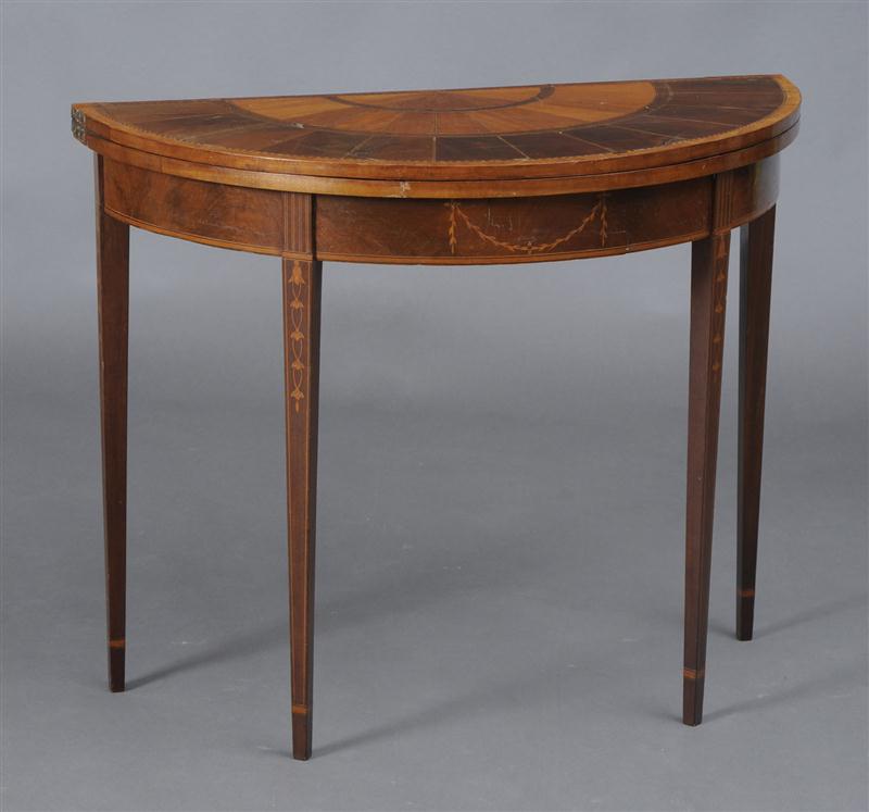 GEORGE III MAHOGANY AND SATINWOOD