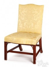 GEORGE III MAHOGANY BACK STOOL