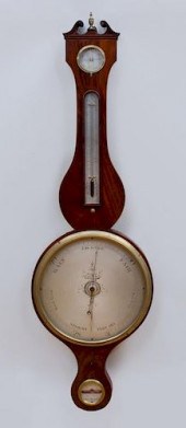 GEORGE III MAHOGANY BANJO BARO